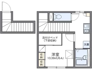 レオパレスピアチェーレ【2階】の間取り