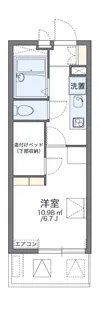 レオパレスメルベーユ【2階】の間取り