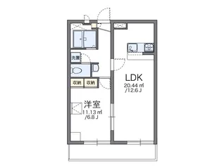 レオパレス飛鳥【3階】の間取り