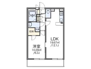 レオパレス堤方II【3階】の間取り