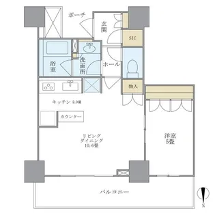 BRILLIA TOWER KAWASAKI【19階】の間取り