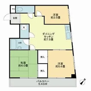 ダイアパレス大崎【2階】の間取り