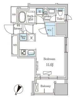 パークアクシス小伝馬町【3階】の間取り