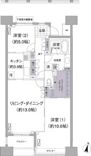 アビティ目黒【3階】の間取り