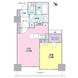 LASANTE五反田【6階】の間取り
