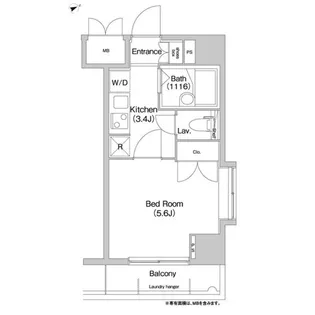 コンフォリア芝浦キャナル【6階】の間取り