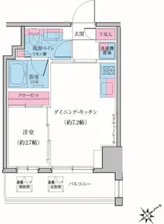 クレヴィアリグゼ雪が谷大塚【3階】の間取り