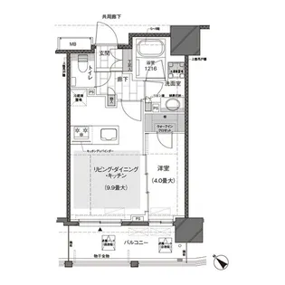ルジェンテ武蔵小山【6階】の間取り