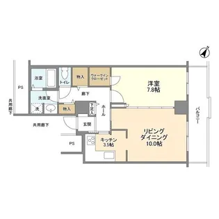 トルナーレ日本橋浜町【35階】の間取り