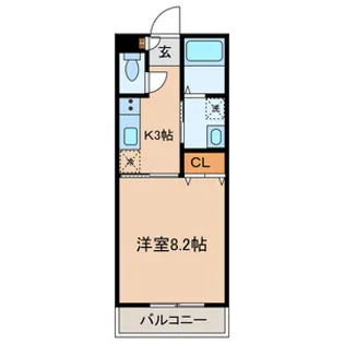アルバ千鳥【204号室号室】の間取り