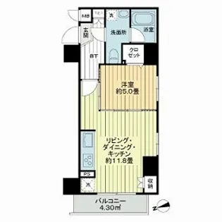 RISING PLACE浅草五番館【10階】の間取り