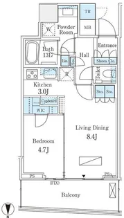 パークタワー晴海【15階】の間取り