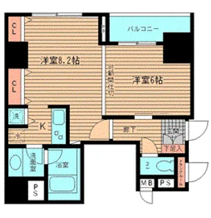 HF日本橋レジデンス【2階】の間取り