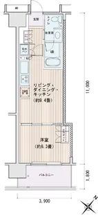 エスティメゾン豊洲レジデンスC【12階】の間取り