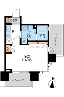 アーデン清澄白河【8階】の間取り