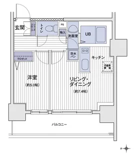 エスティメゾン大島【0202号室】の間取り