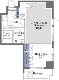 ドゥーエ日本橋【3階】の間取り