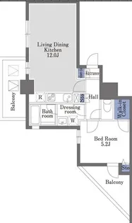ドゥーエ日本橋【11階】の間取り
