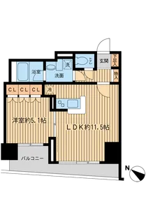 日本橋ファーストレジデンス【6階】の間取り