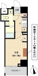 オーキッドレジデンス上野【8階】の間取り