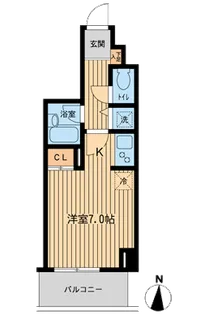 ジョイシティ住吉Ⅱ【2階】の間取り