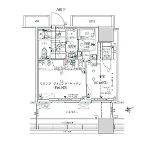 ローレルタワールネ浜松町【2階】の間取り