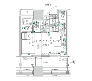 ローレルタワールネ浜松町【5階】の間取り