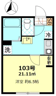 レクラン川崎【1階】の間取り