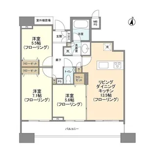 HF白金高輪レジデンス【13階】の間取り