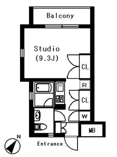 ラティエラ白金高輪【302号室号室】の間取り