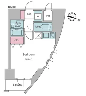 レジディア東品川【2階】の間取り