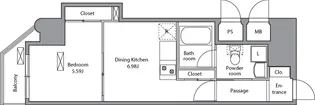 レジディア入谷【2階】の間取り