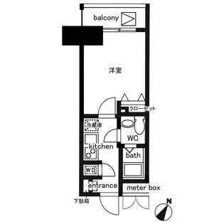 レジディア日本橋人形町Ⅱ【6階】の間取り