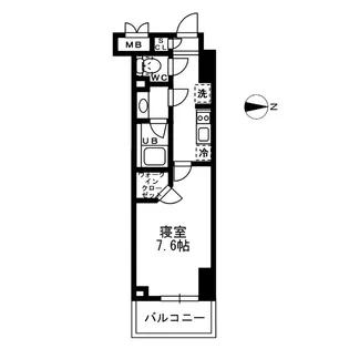 レジディア亀戸【6階】の間取り