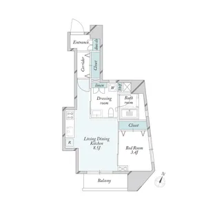グランカーサ門前仲町【11階】の間取り