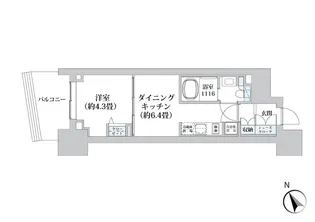 ライオンズフォーシア五反田【11階】の間取り