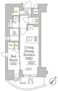 テラス月島【5階】の間取り