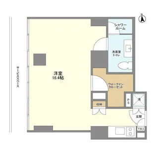 フロンティアレジデンスザタワー品川【9階】の間取り