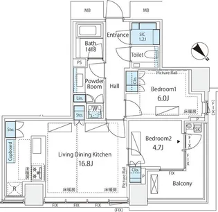 パークコート虎ノ門【3階】の間取り