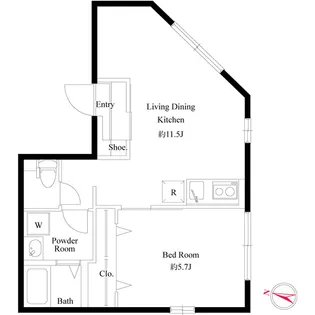 アラート銀座イースト【2階】の間取り