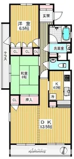 南雪谷サンハイツ【3階】の間取り