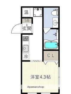 ハーモニーフラッツ不動前【4階】の間取り