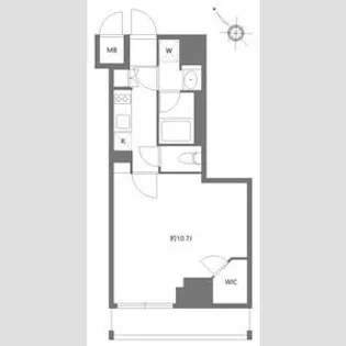 ケーディーエックスレジデンス豊洲【5階】の間取り