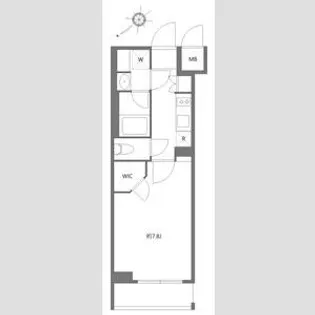 ケーディーエックスレジデンス豊洲【5階】の間取り