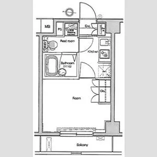 レイジオス品川【204号室】の間取り