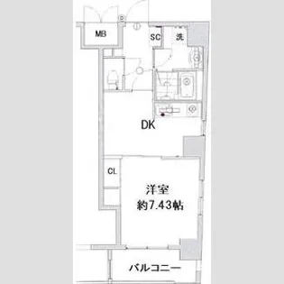 メイクスデザイン茅場町【2階】の間取り