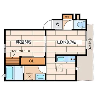 NOVAハイツ【1階】の間取り