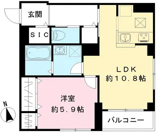 ホワイト・ルミエ【102号室号室】の間取り