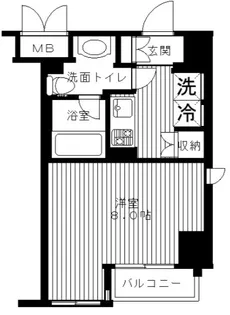 セリーズ門前仲町【7階】の間取り