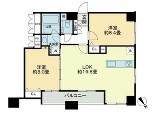 クロスレジデンス蒲田【15階】の間取り
